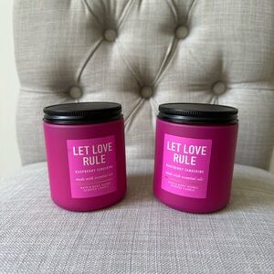 Bath & Body Works 2 Let‎ Love Rule Candles NEW